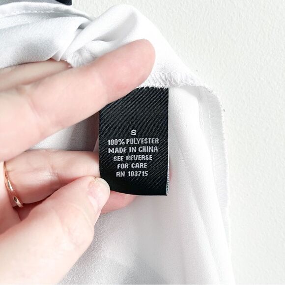 Zac & Rachel Sleeveless Blouse Striped Black White Tank Women's S Pullover - Picture 4 of 6